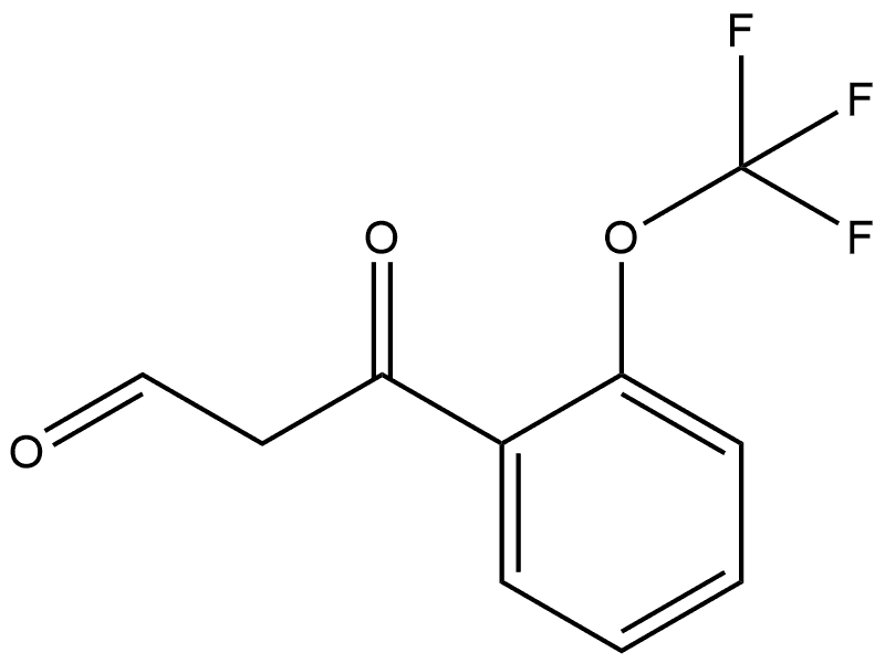 β-Oxo-2-(trifluoromethoxy)benzenepropanal Structure