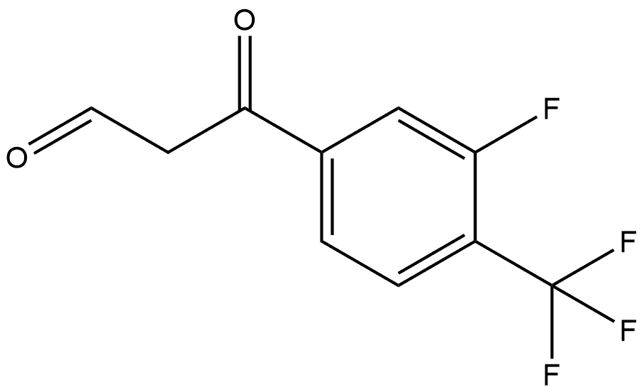 3-Fluoro-β-oxo-4-(trifluoromethyl)benzenepropanal Structure