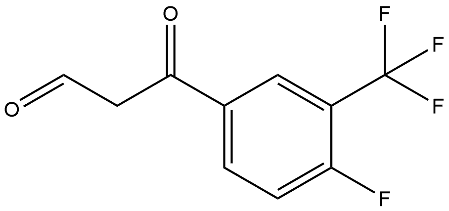 4-Fluoro-β-oxo-3-(trifluoromethyl)benzenepropanal Structure