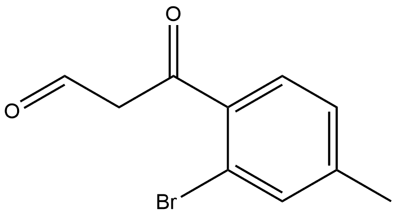 2-Bromo-4-methyl-β-oxobenzenepropanal 구조식 이미지