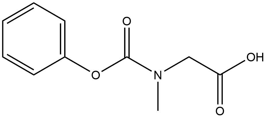 N-methyl-N-(phenoxycarbonyl)glycine Structure