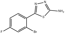 5-(2-bromo-4-fluorophenyl)-1,3,4-thiadiazol-2-amine Structure