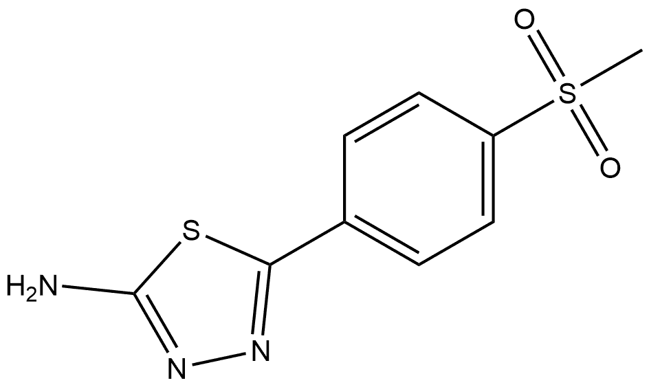 5-[4-(METHYLSULFONYL)PHENYL][1,3,4]THIADIAZOL-2-AMINE Structure