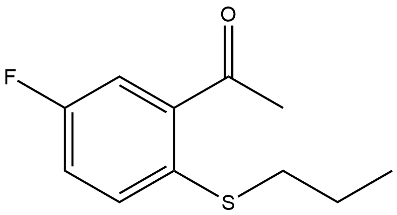 1-[5-Fluoro-2-(propylthio)phenyl]ethanone Structure