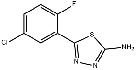 5-(5-chloro-2-fluorophenyl)-1,3,4-thiadiazol-2-amine 구조식 이미지