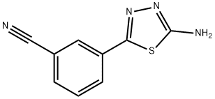 Benzonitrile, 3-(5-amino-1,3,4-thiadiazol-2-yl)- Structure