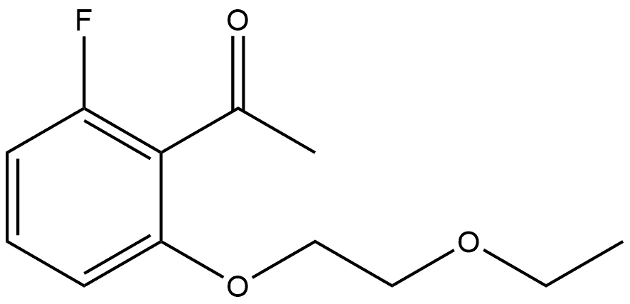 1-[2-(2-Ethoxyethoxy)-6-fluorophenyl]ethanone Structure