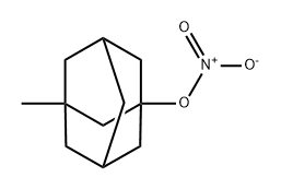 Tricyclo[3.3.1.13,7]decan-1-ol, 3-methyl-, 1-nitrate 구조식 이미지