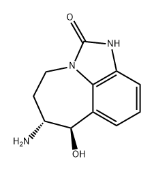 Imidazo[4,5,1-jk][1]benzazepin-2(1H)-one, 6-amino-4,5,6,7-tetrahydro-7-hydroxy-, (6R,7R)- Structure