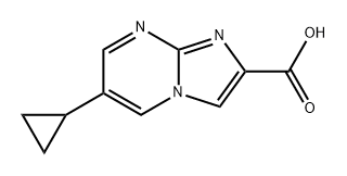 Imidazo[1,2-a]pyrimidine-2-carboxylic acid, 6-cyclopropyl- Structure