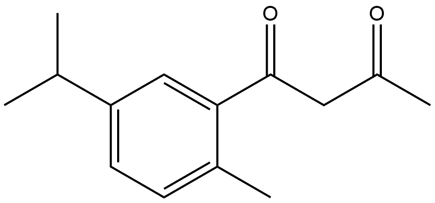 1-[2-Methyl-5-(1-methylethyl)phenyl]-1,3-butanedione Structure