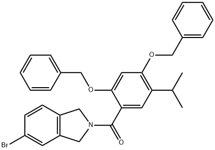 Methanone, (5-bromo-1,3-dihydro-2H-isoindol-2-yl)[5-(1-methylethyl)-2,4-bis(phenylmethoxy)phenyl]- 구조식 이미지