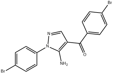 Methanone, [5-amino-1-(4-bromophenyl)-1H-pyrazol-4-yl](4-bromophenyl)- Structure