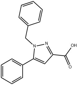 1H-Pyrazole-3-carboxylic acid, 5-phenyl-1-(phenylmethyl)- Structure