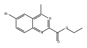 2-Quinazolinecarboxylic acid, 6-bromo-4-methyl-, ethyl ester Structure