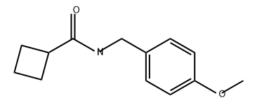 Cyclobutanecarboxamide, N-[(4-methoxyphenyl)methyl]- Structure