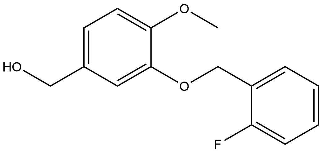 3-[(2-Fluorophenyl)methoxy]-4-methoxybenzenemethanol Structure