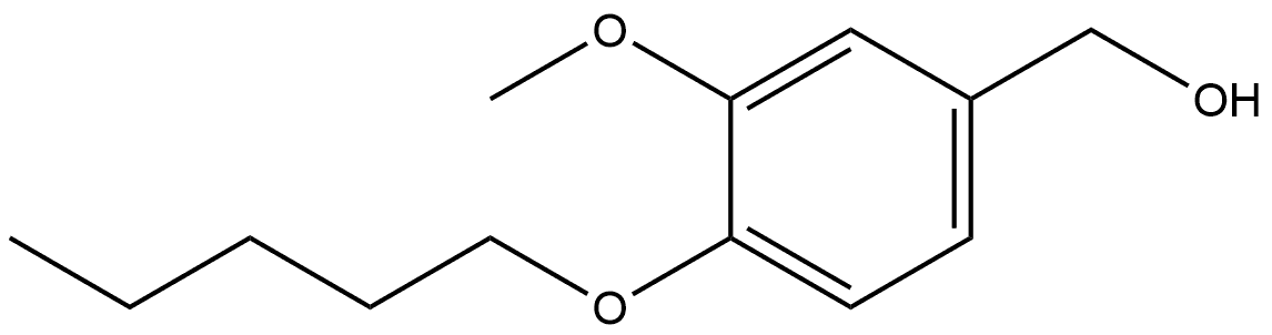 3-Methoxy-4-(pentyloxy)benzenemethanol Structure