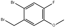 1-BROMO-2-(BROMOMETHYL)-5-FLUORO-4-METHOXY-BENZENE Structure