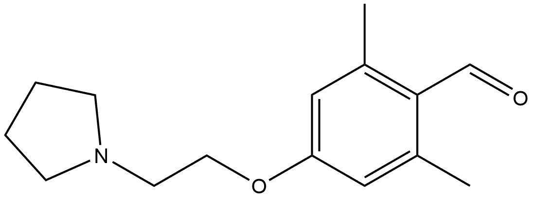 Benzaldehyde, 2,6-dimethyl-4-[2-(1-pyrrolidinyl)ethoxy]- Structure