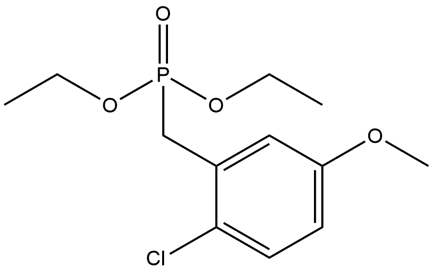 Diethyl P-[(2-chloro-5-methoxyphenyl)methyl]phosphonate 구조식 이미지