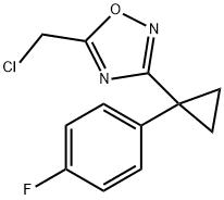 1,2,4-Oxadiazole, 5-(chloromethyl)-3-[1-(4-fluorophenyl)cyclopropyl]- Structure