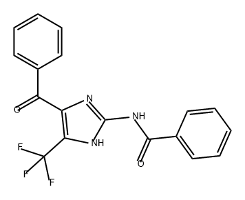 Benzamide, N-[4-benzoyl-5-(trifluoromethyl)-1H-imidazol-2-yl]- 구조식 이미지