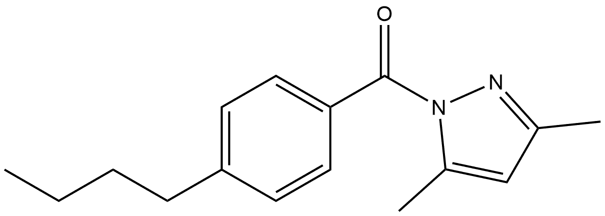 (4-Butylphenyl)(3,5-dimethyl-1H-pyrazol-1-yl)methanone Structure