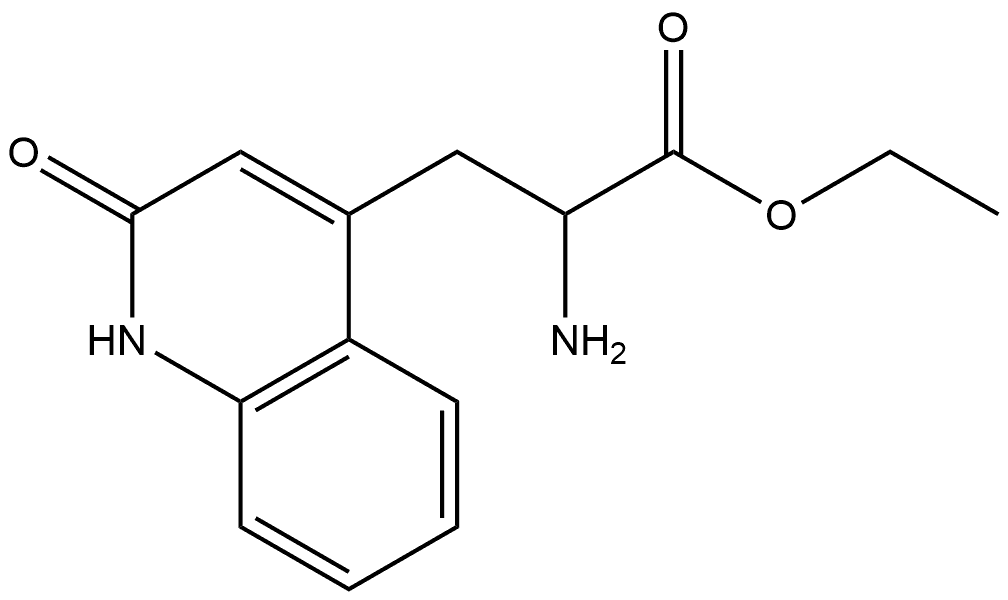 Ethyl α-amino-1,2-dihydro-2-oxo-4-quinolinepropanoate Structure