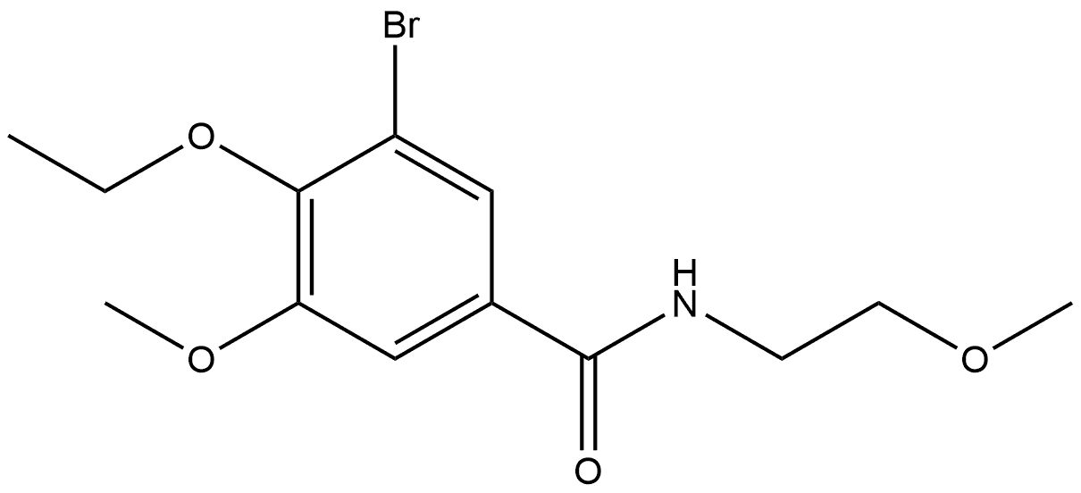 3-Bromo-4-ethoxy-5-methoxy-N-(2-methoxyethyl)benzamide Structure