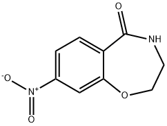 1,4-Benzoxazepin-5(2H)-one, 3,4-dihydro-8-nitro- 구조식 이미지
