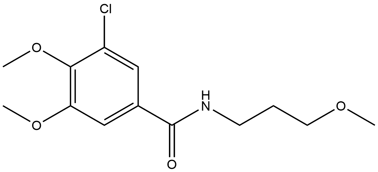 3-Chloro-4,5-dimethoxy-N-(3-methoxypropyl)benzamide Structure