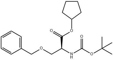 L-Serine, N-[(1,1-diphenylethoxy)carbonyl]-O-(phenylmethyl)-, cyclopentyl ester Structure