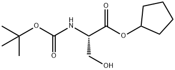 3-BROMO-2-N-BOC-AMINO-PROPIONIC ACID CYCLOPENTYL ESTER Structure