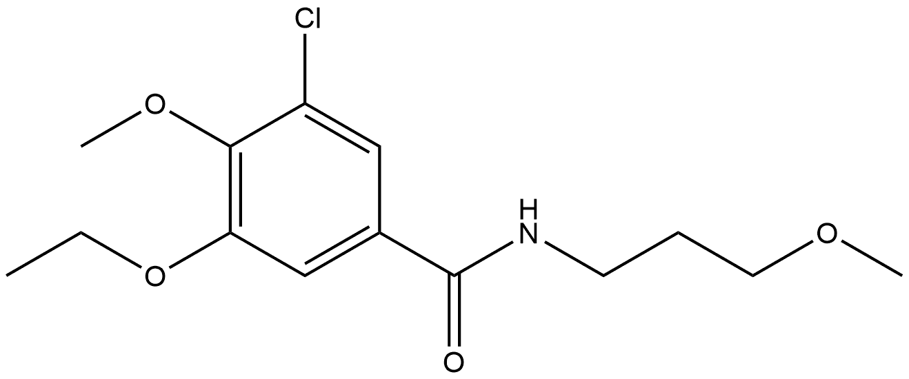 3-Chloro-5-ethoxy-4-methoxy-N-(3-methoxypropyl)benzamide Structure