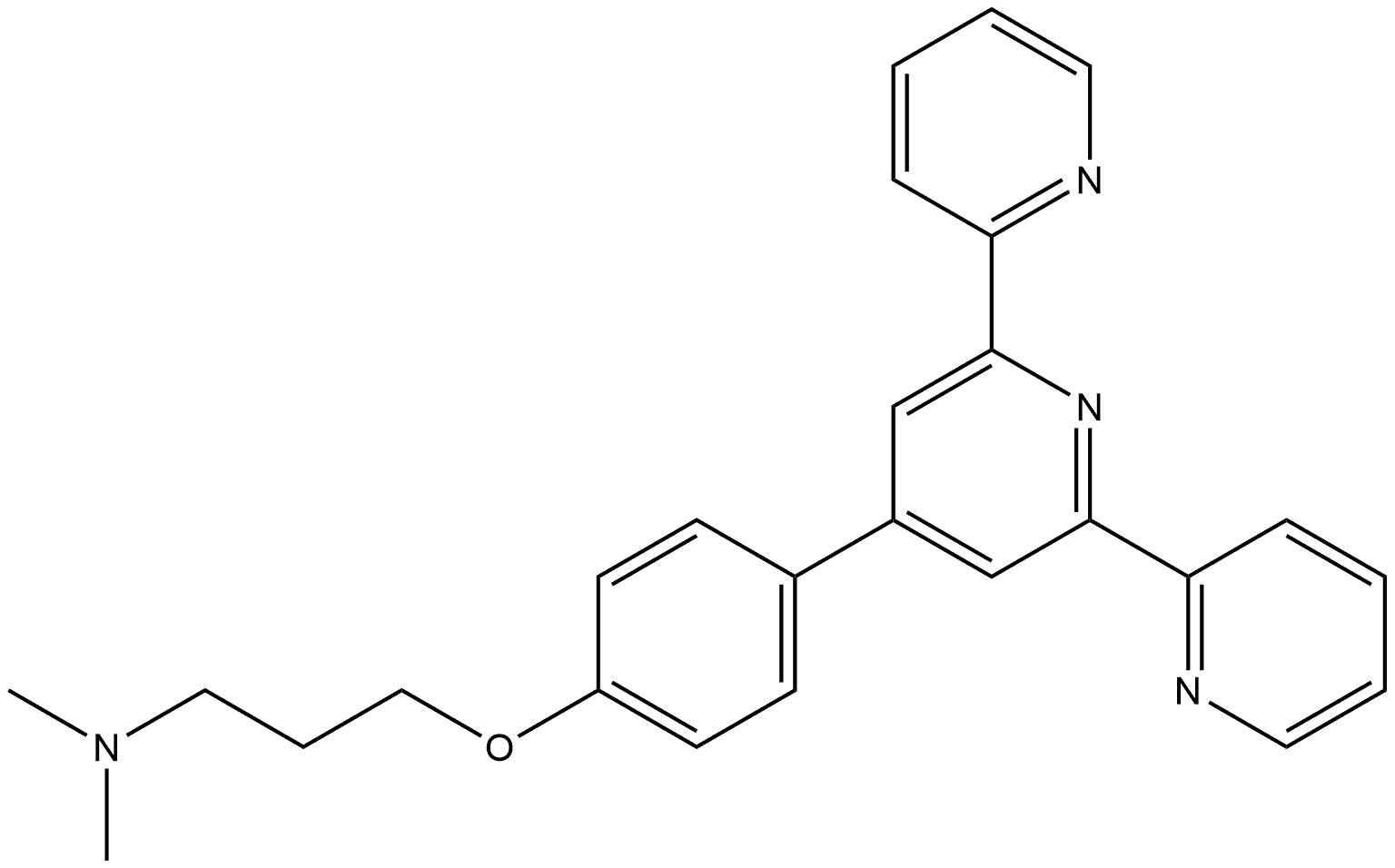 6',2'']terpyridin-4'-yl-phenoxy)-propyl]-amine Structure