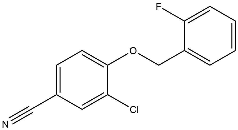 3-Chloro-4-[(2-fluorophenyl)methoxy]benzonitrile Structure