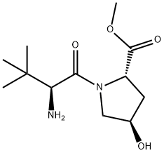 METHYL(2S,4R)-1{(S)-2-AMINO-3,3-DIMETHYLBUTANOYL)-4-HYDROXYPYRROLIDINE-2-CARBOXYLATE HYDROCHLORIDE Structure