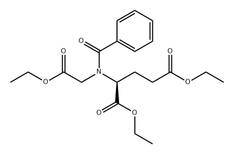 Glutamic acid, N-benzoyl-N-(carboxymethyl)-, triethyl ester (6CI) Structure