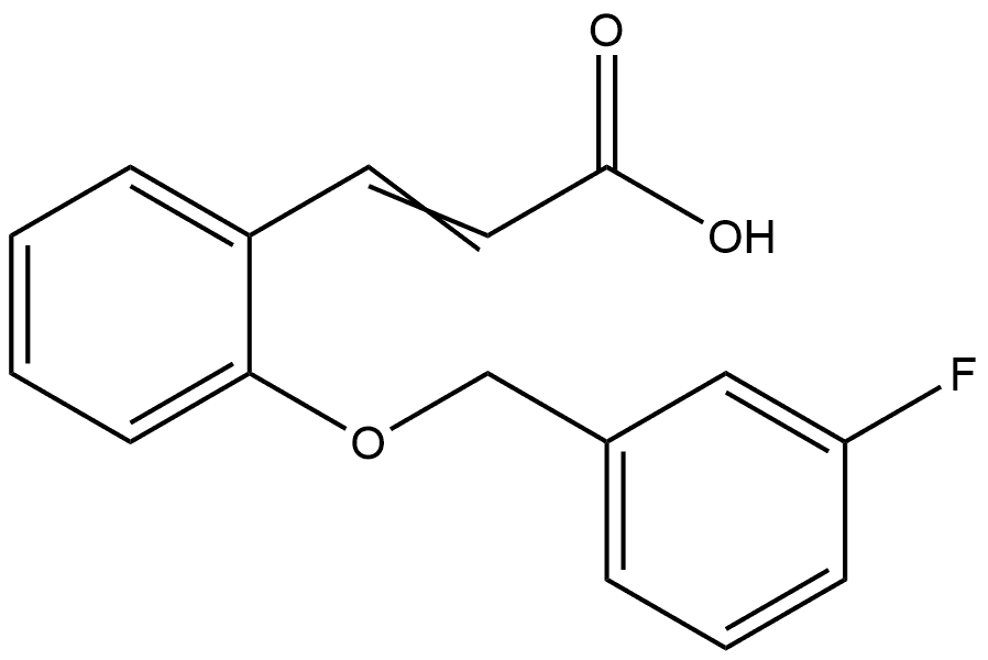 3-[2-[(3-Fluorophenyl)methoxy]phenyl]-2-propenoic acid Structure