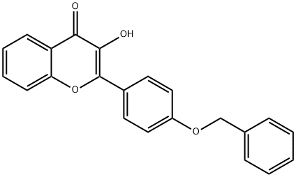 4H-1-Benzopyran-4-one, 3-hydroxy-2-[4-(phenylmethoxy)phenyl]- 구조식 이미지