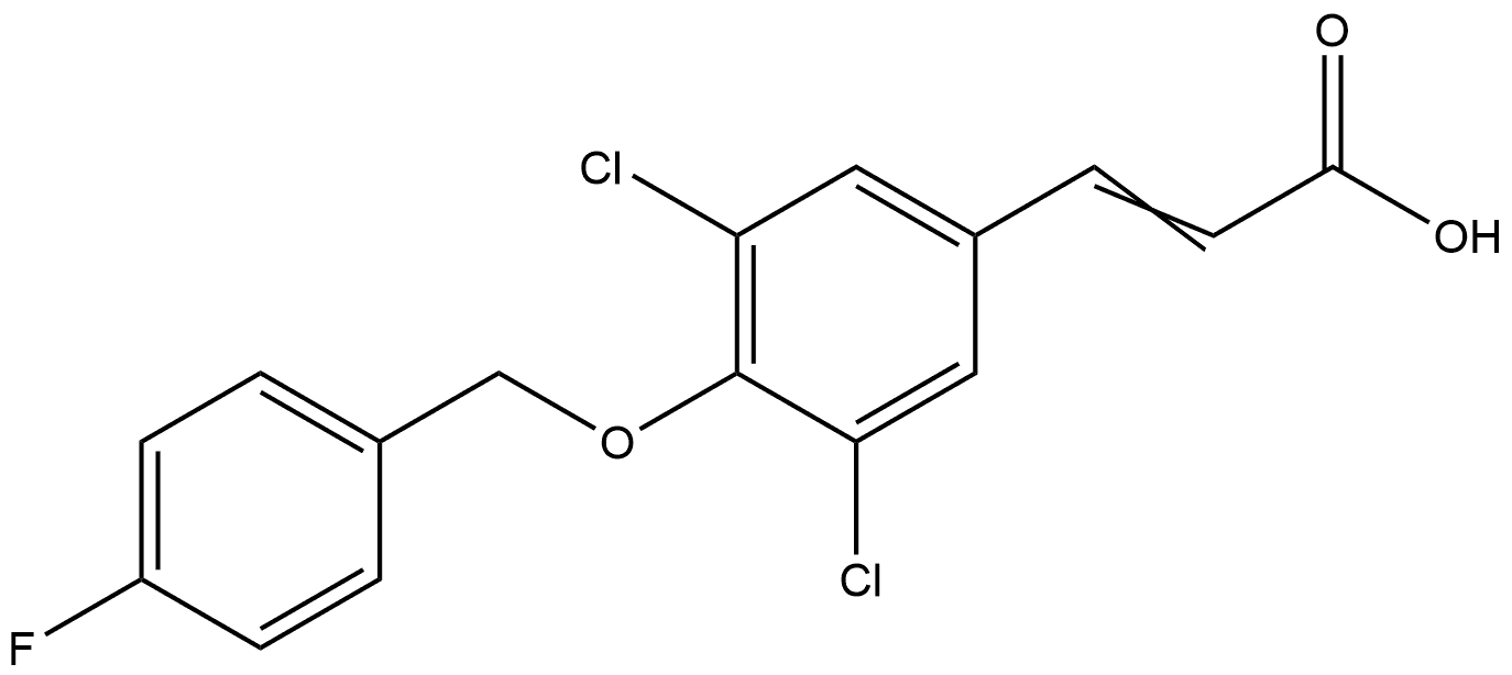 3-[3,5-Dichloro-4-[(4-fluorophenyl)methoxy]phenyl]-2-propenoic acid Structure