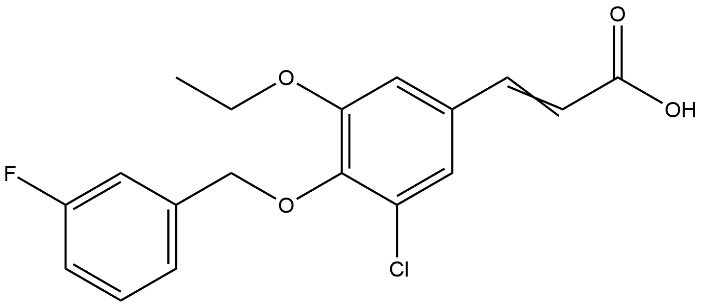 3-[3-Chloro-5-ethoxy-4-[(3-fluorophenyl)methoxy]phenyl]-2-propenoic acid Structure