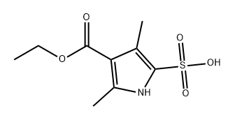 1H-Pyrrole-3-carboxylic acid, 2,4-dimethyl-5-sulfo-, 3-ethyl ester 구조식 이미지