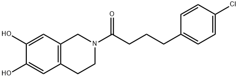 1-Butanone, 4-(4-chlorophenyl)-1-(3,4-dihydro-6,7-dihydroxy-2(1H)-isoquinolinyl)- Structure