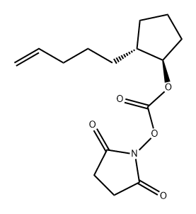 Carbonic acid, 2,5-dioxo-1-pyrrolidinyl (1R,2R)-2-(4-penten-1-yl)cyclopentyl ester Structure