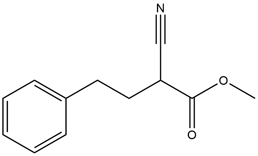 Benzenebutanoic acid, α-cyano-, methyl ester Structure