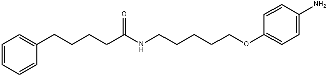 Benzenepentanamide, N-[5-(4-aminophenoxy)pentyl]- Structure