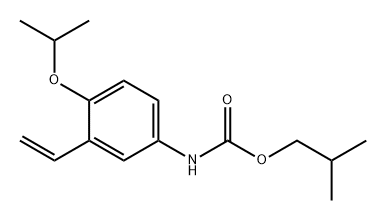 Carbamic acid, N-[3-ethenyl-4-(1-methylethoxy)phenyl]-, 2-methylpropyl ester Structure