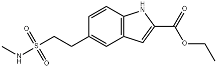1H-Indole-2-carboxylic acid, 5-[2-[(methylamino)sulfonyl]ethyl]-, ethyl ester 구조식 이미지
